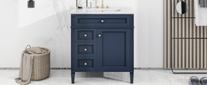 English Elm 30'' Modern Bathroom Vanity With Ceramic Sink, 3 Drawers & Storage Cabinet – Stylish & Durable Design N710P206904C
