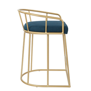 OSP Home Furnishings Luna 26" Counter Stool Azure/Gold