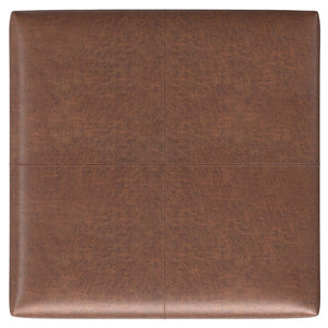 English Elm Gabbie Square Coffee Table Storage Ottoman - Stylish Faux Leather, Multi-Use Design For Every Home B136P252683