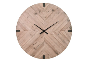 English Elm Clocks, 30 Inch Round Led Backlit Wall Timepiece with Remote Wood Finish Modern Decor Brown B2710P461742