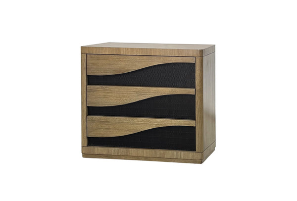 English Elm Bachelors Chest Eucalyptus Light Brown Solid Wood & MDF – Eucalyptus Veneer, Soft-Close Drawers, Cedar-lined Bottom Drawer, Felt Top Drawer B2699P395387