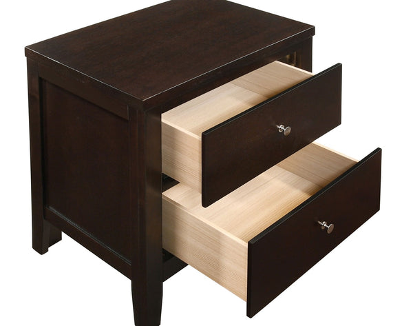 English Elm Warwick Queen Bedroom Set with Leatherette Headboard in Modern Cocoa Finish B062S00742