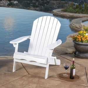 English Elm Christopher Knight Home® - Malibu Foldable Acacia Wood Adirondack Chair – Durable, Rustic Design For Ultimate Outdoor Relaxation N770P241669K