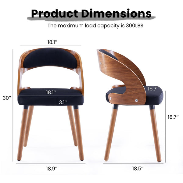 English Elm Swivel Counter Stools Set of 2 Rattan Back Pu Seat Mid Century Wood Frame Kitchen Black T3623P433537