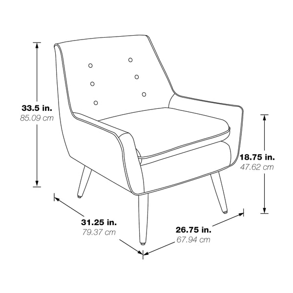 OSP Home Furnishings Blue Rhodes Chair Blue
