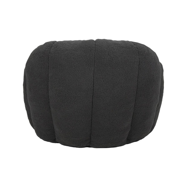 English Elm Bean Bag Lounge Chair Faux Fur Memory Foam Armrests Ergonomic Seat for Adults Dark Gray W2200P239870