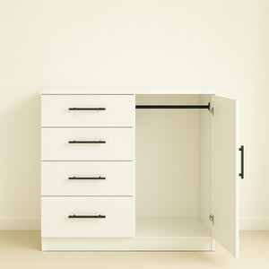 English Elm Robin Gentleman's Chest White — Space-Saving 3-Drawer Wood Dresser, Water/Heat & Scratch Resistant, Eco-Friendly Materials B040S00108