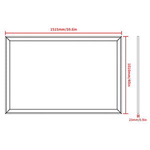 English Elm 60"X40" Oversized Modern Rectangle Bathroom Mirror - Stylish Walnut Frame For Versatile Wall Mounting W708P297673