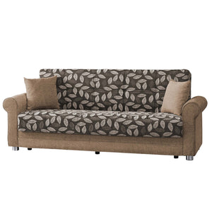 English Elm PrimeNest Grandera Collection Upholstered Convertible Sofabed with Storage, Chenille Upholstery, 74.8" Sleeper Beige,Grey Multi B030P286473