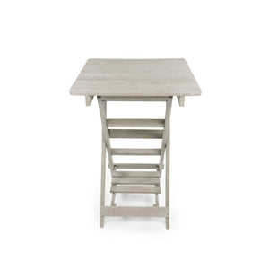 English Elm Summit Ridge Recycled Hdpe Outdoor Folding Bar Table Weather Resistant Eco Patio Sand B2745P409717
