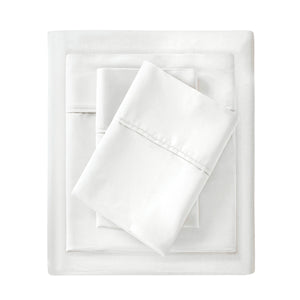 JLA Home Madison Park - Cotton premium sateen pillowcases with peached finish, OEKO-TEX comfort, wrinkle-resistant luxury White MP21-4843