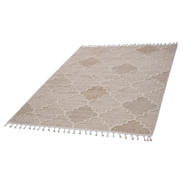 English Elm Loom & Luxe 4X6 Cream Trellis Indoor/Outdoor Area Rug - Durable, Kid & Pet Friendly, Easy Care! B335P289596