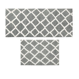 Madison Park Bittman Modern/Contemporary Reversible High Pile Tufted Microfiber Bath Rug MP72-5665 Grey