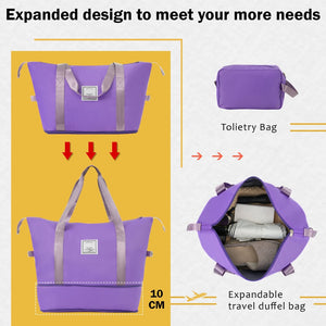 English Elm 2 Piece Abs Hard Shell Spinner Luggage Set with Tsa Lock Expandable Travel Suitcases Purple N732P198744I