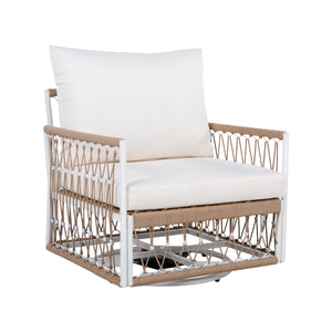 English Elm Christopher Knight Home® - [Set Of 2] 360° Swivel Bohemian Lounge Chairs - Handwoven Rope, Waterproof Cushions, Stylish Patio Comfort N767P306733B