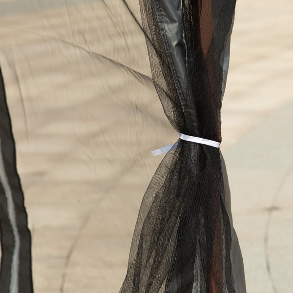 English Elm Outsunny 11' X 11' Instant Pop-Up Canopy With Insect Netting, Durable Shade Tent For Outdoor Events W2225P200437-GIGA