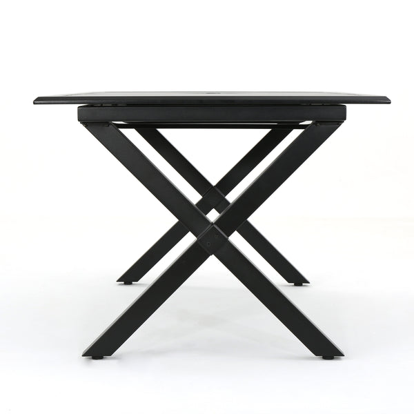 English Elm Christopher Knight Home® - Outdoor Expandable Cast Aluminum Rectangular Dining Table - Elegant, Weather-Resistant Design! N768P348384B