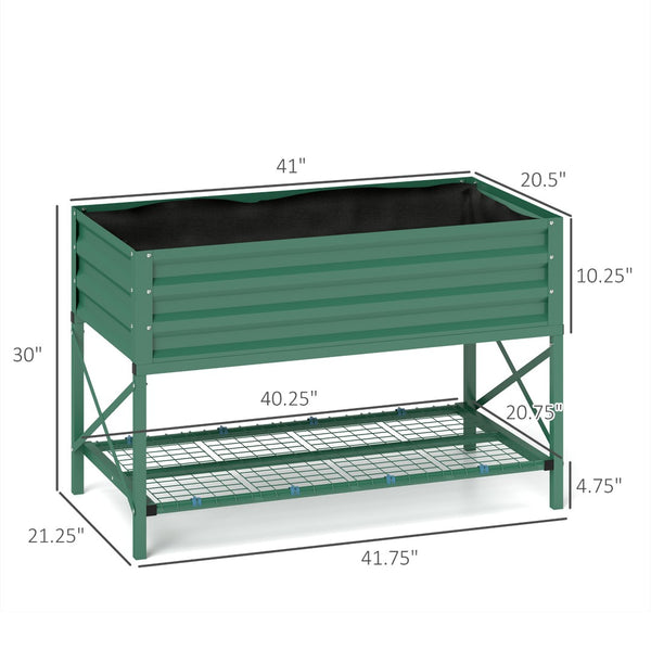 English Elm Self-draining Elevated Fir Wood Planter with Lattice Trellis for Backyard Gardens T3971P422625