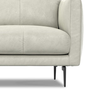 English Elm Stevens 60 Inch Loveseat - Luxurious Eco-Friendly Leather Seating For Compact Spaces, Easy Care B136P364285-GIGA