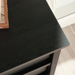 English Elm 4-Drawer Chest In Sleek Black Finish - Modern Farmhouse Storage Solution With Smooth Functionality B356P367864