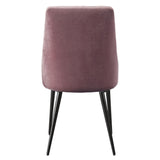 English Elm Pink and Black Tufted Back Side Chairs (Set Of 2)