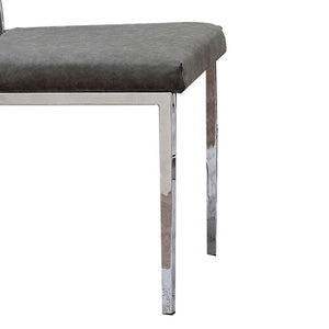 English Elm 19 Inch Solid Wood Dining Chairs Set of 2 with Cushioned Beige Upholstered Backrest B056P416775