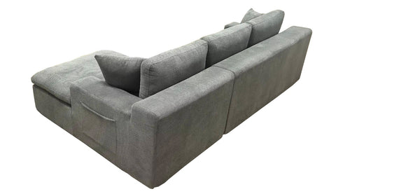 English Elm Coffee-bean Sculpted Sectional Sofa Curved Pod Cushions Corner Living Room Lounge B2748S00127