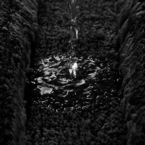 JLA Home Madison Park - Rug Madison Park Tufted Pearl Channel — Soft High-Low Stripe Bathroom Accent, Machine-Washable Luxury Black MP72-8457