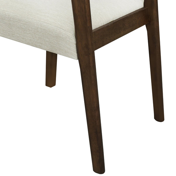English Elm Christopher Knight Home® - Solid Rubber Wood Dining Chairs Set Of 2 - Walnut & Beige - Stylish Comfort For Modern Dining Spaces N771P292085T