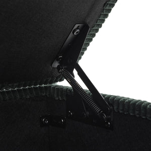 English Elm UNITED Corduroy L-Shaped Sectional Sofa with Storage Ottoman, USB Ports, Cup Holders & LED Lighting Emerald W1568P332404