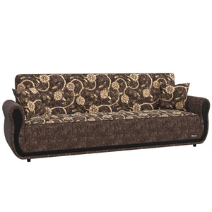 English Elm PrimeNest Averna Collection Upholstered Convertible Sofabed with Storage Chenille Click-Click Comfort Grey+Brown,Off White B030P286555