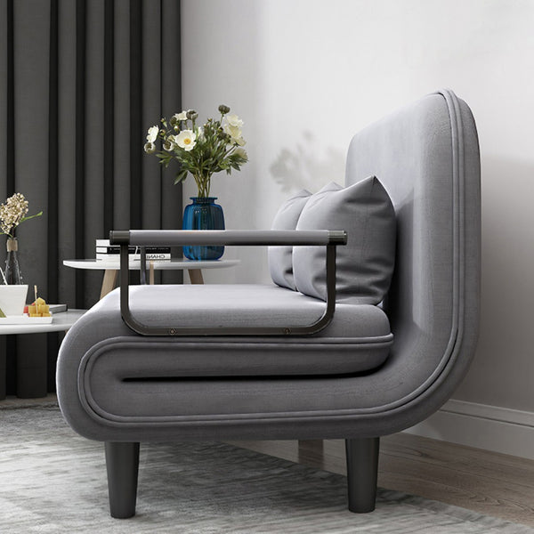 English Elm Folding Convertible Linen Chair Sofa Bed with High Density Foam for Studio Apartments W2710P232152