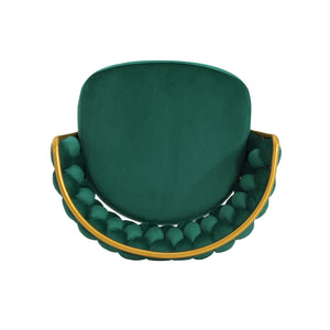 English Elm Christopher Knight Home® - Swivel Counter Height Bar Stools Set of 2 with 180° Turn, Hand-Woven Back, Gold Frame, Velvet Comfort Green N762P216979F