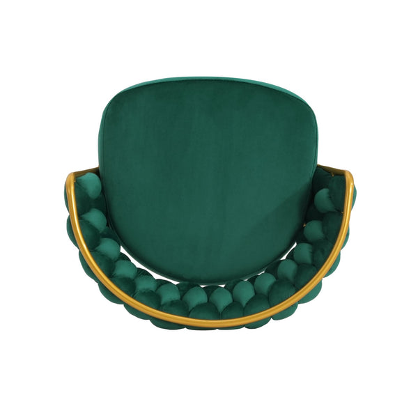 English Elm Christopher Knight Home® - Swivel Counter Height Bar Stools Set of 2 with 180° Turn, Hand-Woven Back, Gold Frame, Velvet Comfort Green N762P216979F