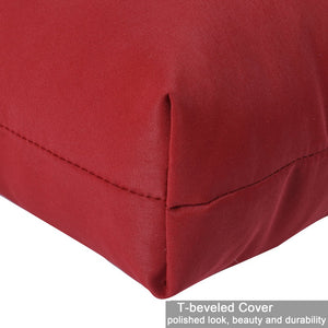 English Elm 2 Pcs Set High Back Patio Chair Cushions Tufted Outdoor Reversible 44x22x4 Waterproof Comfort Red W419P287335