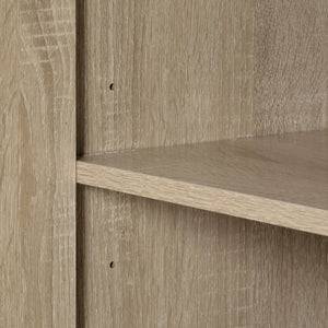 English Elm K&K Fluted Kitchen Island with Extendable Dining Table, Art Deco Mid-Century Design, Built-In Power Hub, Gold Handle Natural N707S000018Y