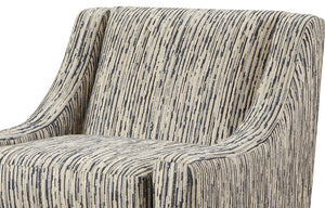 English Elm Sloping Etched-Art Upholstery Chair with Sloping Track Arms, Gel Foam Comfort & Tapered Legs B2741P376981