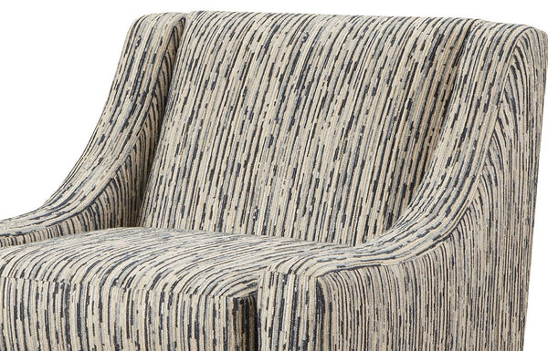 English Elm Sloping Etched-Art Upholstery Chair with Sloping Track Arms, Gel Foam Comfort & Tapered Legs B2741P376981