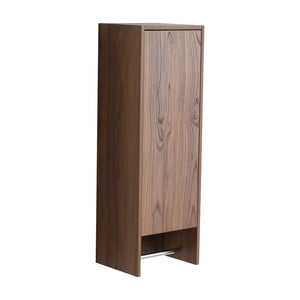 English Elm 12 Inch Wall Mounted Storage Cabinet Soft Close Door Ebony Wood Finish Bathroom W1972P457984