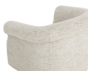 Sunpan Libby Swivel Lounge Chair - Modern Minimalism In Hailey Moon Fabric With Comfortable Foam Fill Cream Fabric 111951