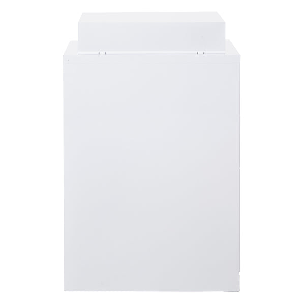 OSP Home Furnishings Metal File Cabinet White