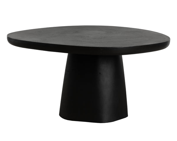 Sunpan Celica Dining Table - Contemporary Asymmetrical Design In Matte Finish For Indoor & Outdoor Elegance Black Concrete 111948