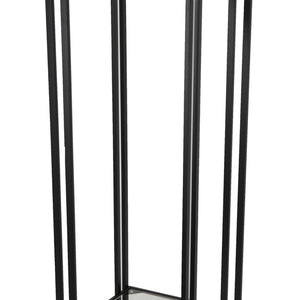 English Elm Buckley Black Metal Plant Stand with Mirrored Shelves for Glam Living Room Decor B056P416941