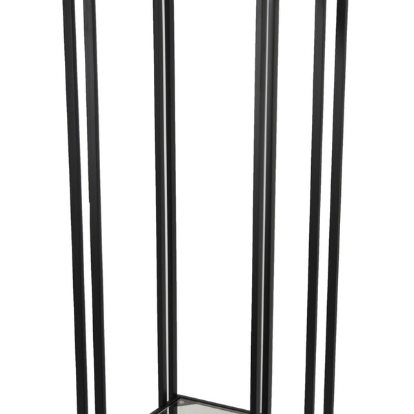 English Elm Buckley Black Metal Plant Stand with Mirrored Shelves for Glam Living Room Decor B056P416941