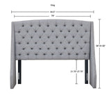 Madison Park Harper Transitional Upholstery Headboard MP116-0368 Grey