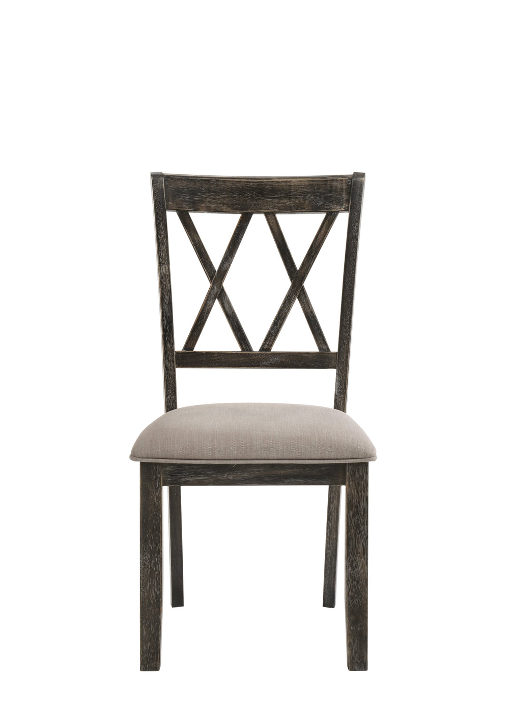 English Elm Claudia 7-PC Weathered Gray Dining Set with Rectangular Wood Top Table & 6 Armless Chairs, 220lb Capacity B2726S00250