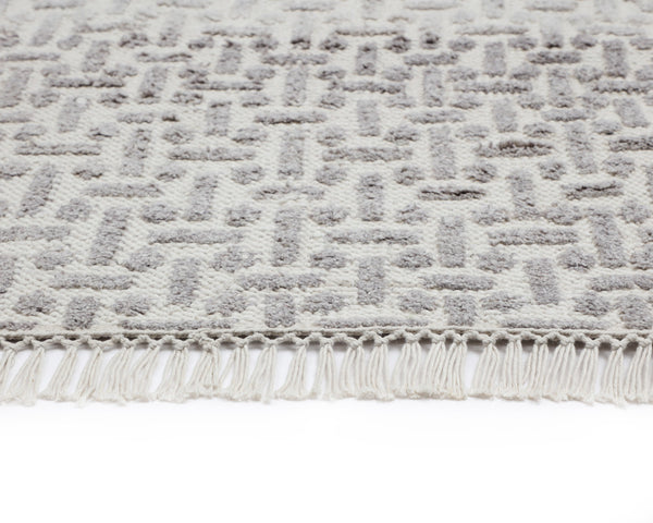 Sunpan Ingrid Hand-Knotted Rug - Sustainable, Unique Ombre Design with Fringe for Indoor and Outdoor Spaces 8' X 10'