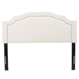 Christopher Knight Home® - Noble House - Bellagio Ivory Fabric Queen/ Full Headboard