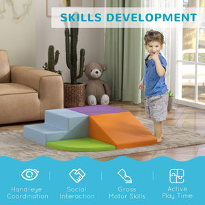 English Elm Qaba 4 Piece Foam Toddler Climbing Set with Modular Blocks for Indoor Play W2225P229244