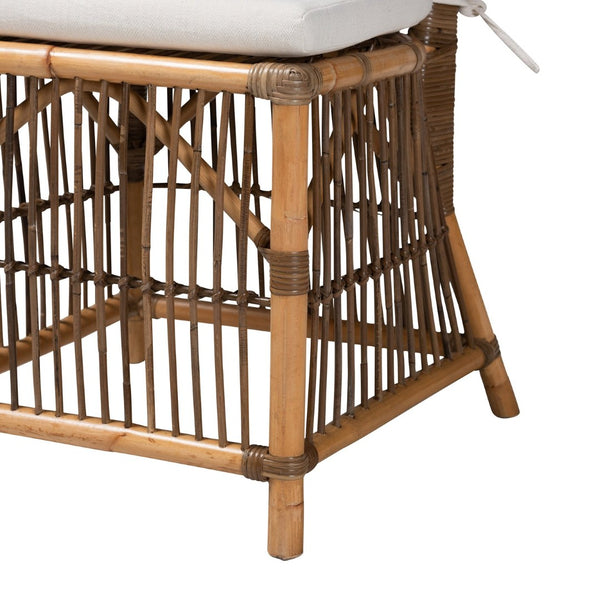 English Elm Modern Rattan Dining Chair Foam Cushioned Seat Bohemian Coastal Open Weave Frame B2750P467638